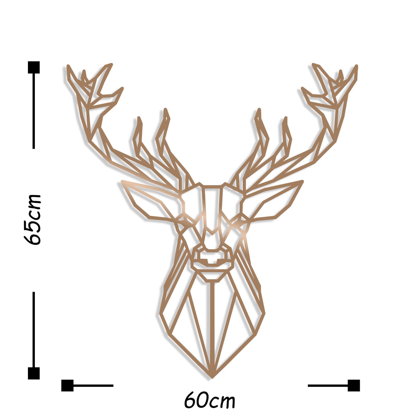 Deer4 - Copper - Decorative Metal Wall Accessory