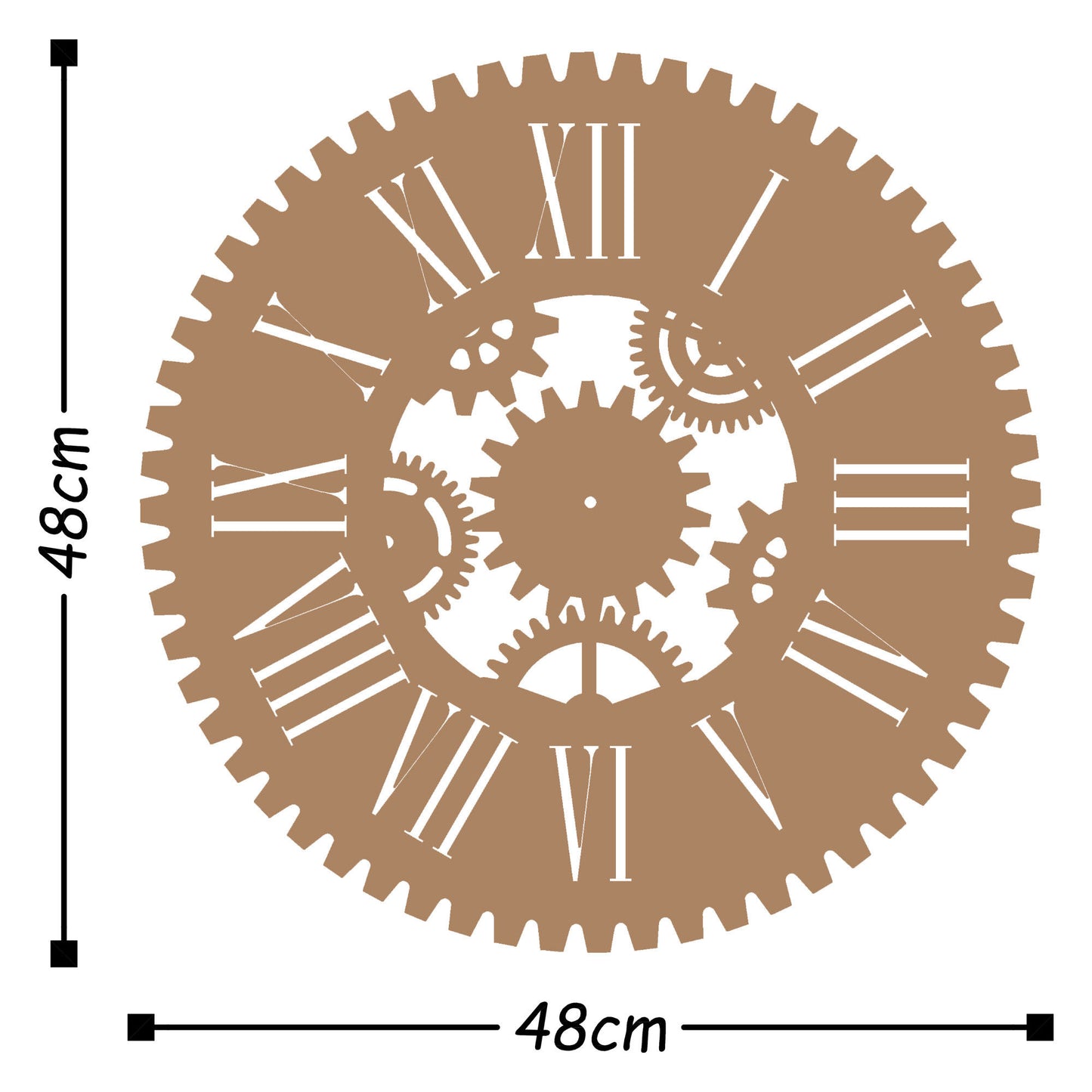 Metal Wall Clock 24 - Copper - Decorative Metal Wall Clock