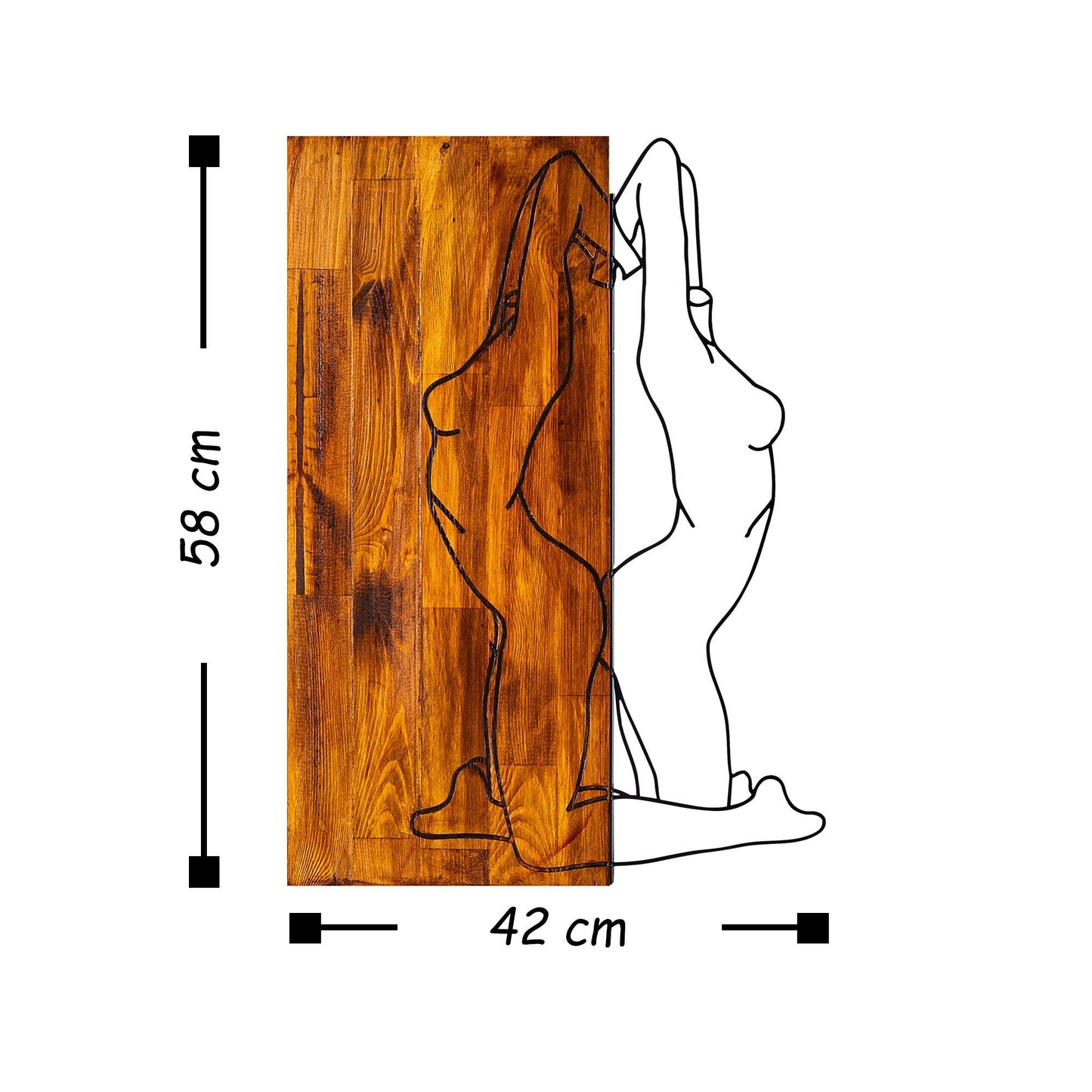 Two Woman - Decorative Wooden Wall Accessory
