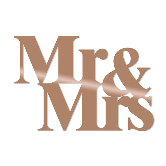 Mr&Mrs - Copper - Decorative Metal Wall Accessory