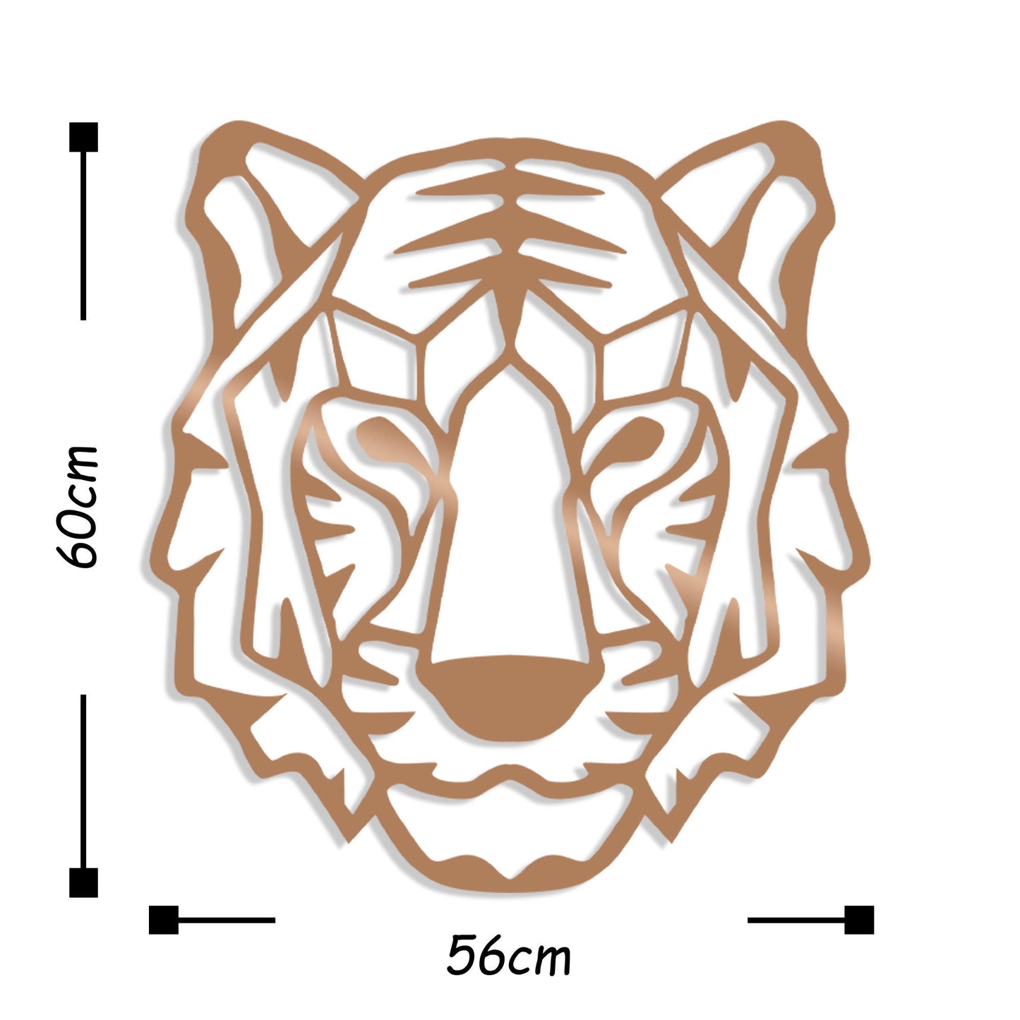 Tiger - Copper - Decorative Metal Wall Accessory