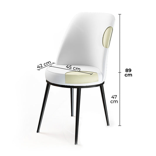Dexa - Fume, Brown - Chair Set (4 Pieces)