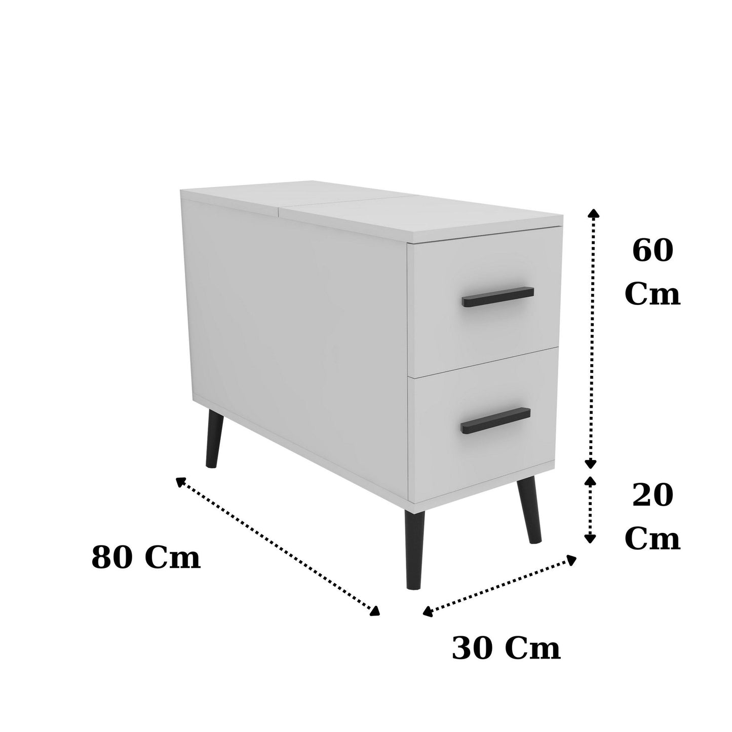 Island - White - Side Table