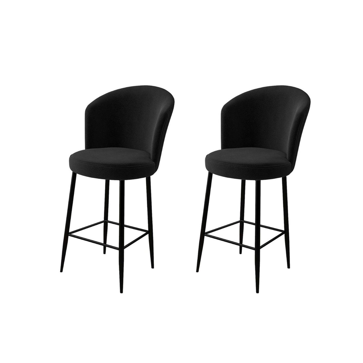 Fora - Black - Bar Stool Set (2 Pieces)