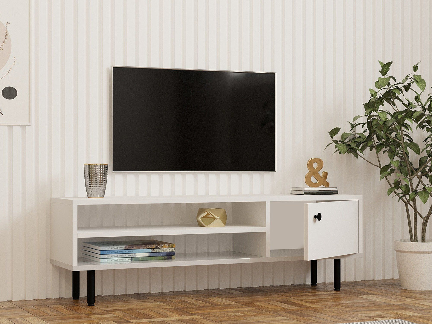 Avila - White - TV Stand