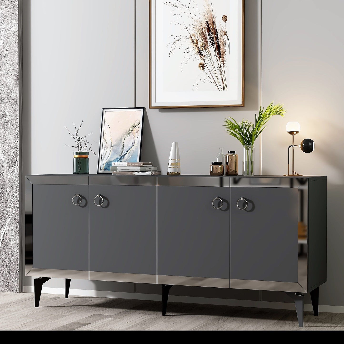 Ponny - Anthracite, Silver - Console