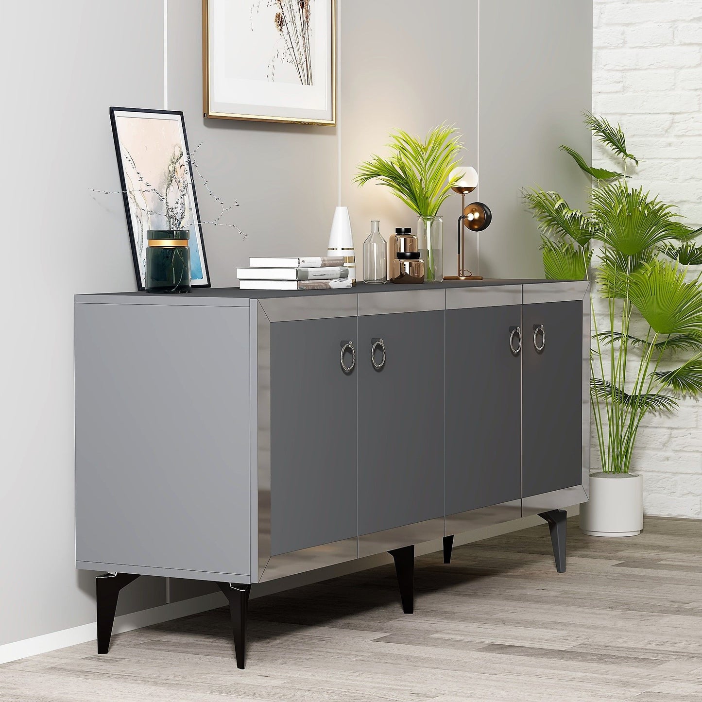 Ponny - Anthracite, Silver - Console