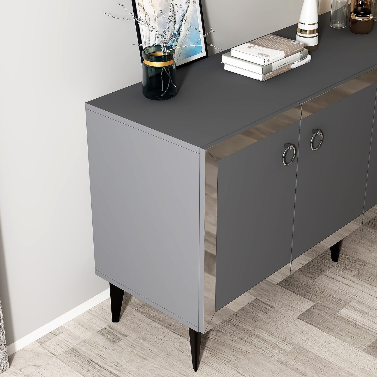 Ponny - Anthracite, Silver - Console