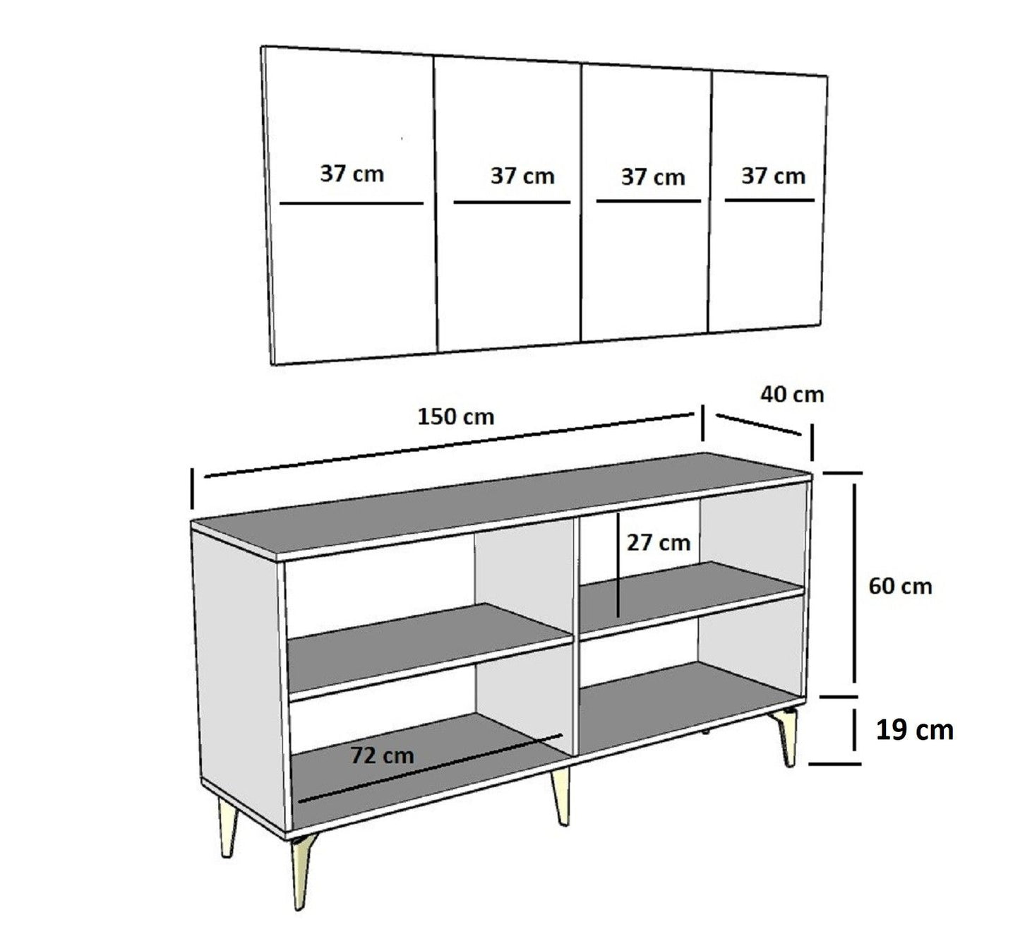 Ponny - Anthracite, Silver - Console