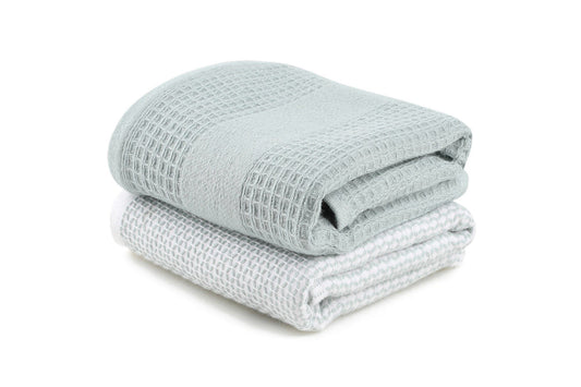 Betty - Green - Wash Towel Set (2 Pieces)