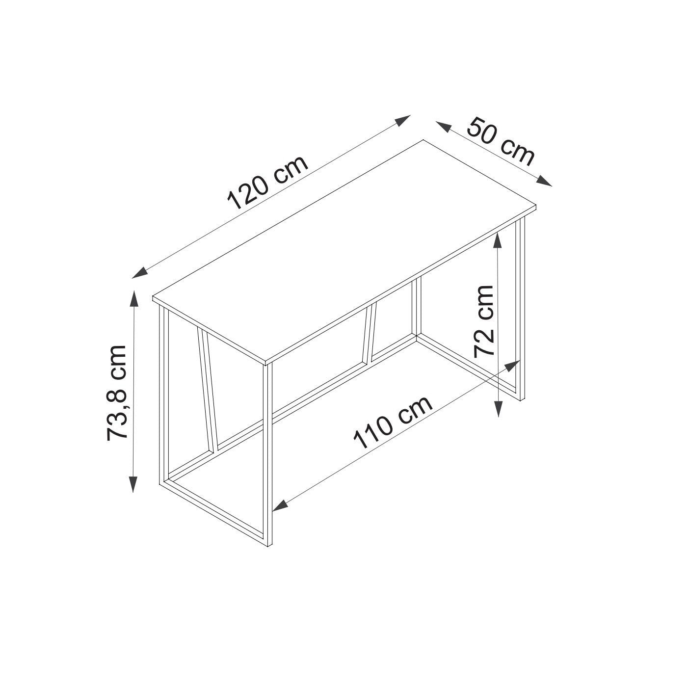 Lissa - White - Study Desk