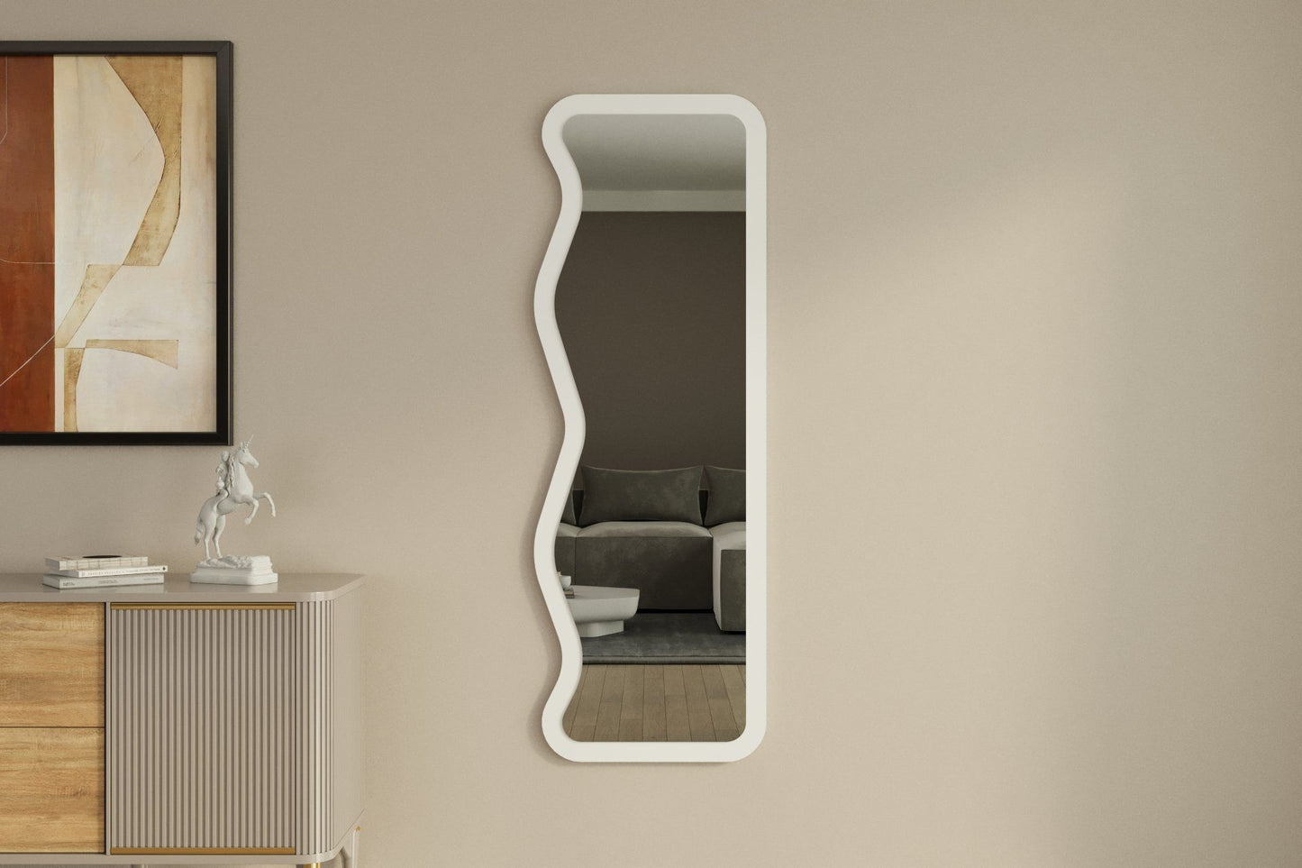 Asel - White - Mirror