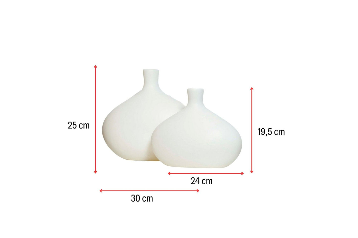 Platy Set - White - Vase Set