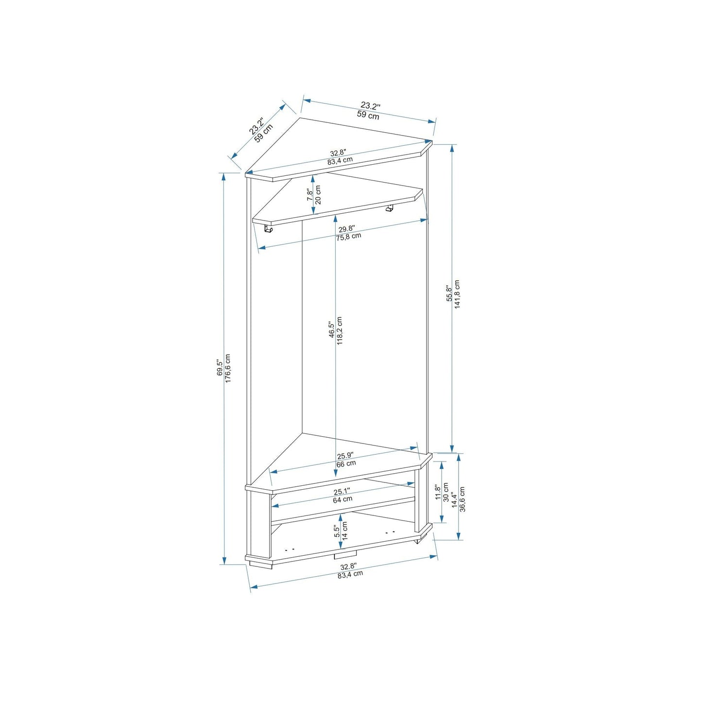 Aselna - Light Walnut - Hall Stand