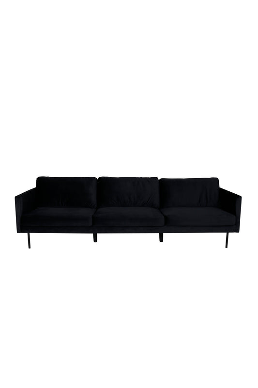 Zoom 3 personers Sofa - Sort velour / Outlet