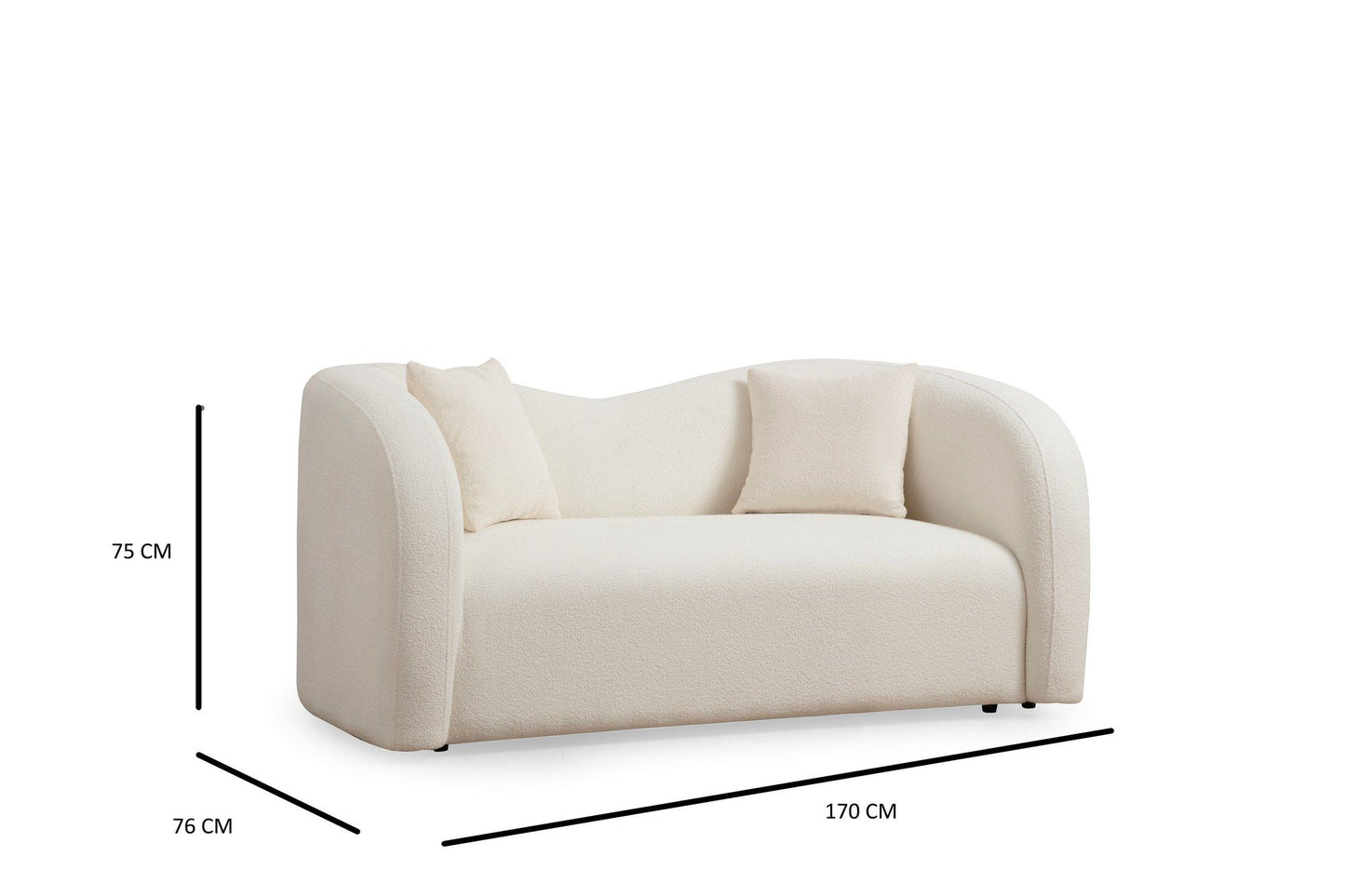 Asos Cream - 2 - 2-Seat Sofa