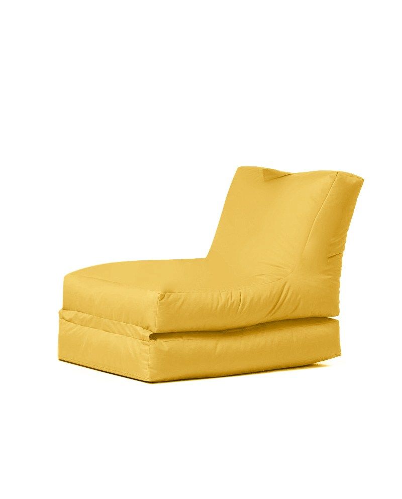 Siesta Sofa Bed Pouf - Yellow - Garden Bean Bag