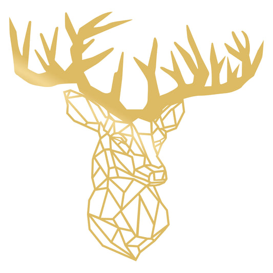 Deer3 - Gold - Decorative Metal Wall Accessory