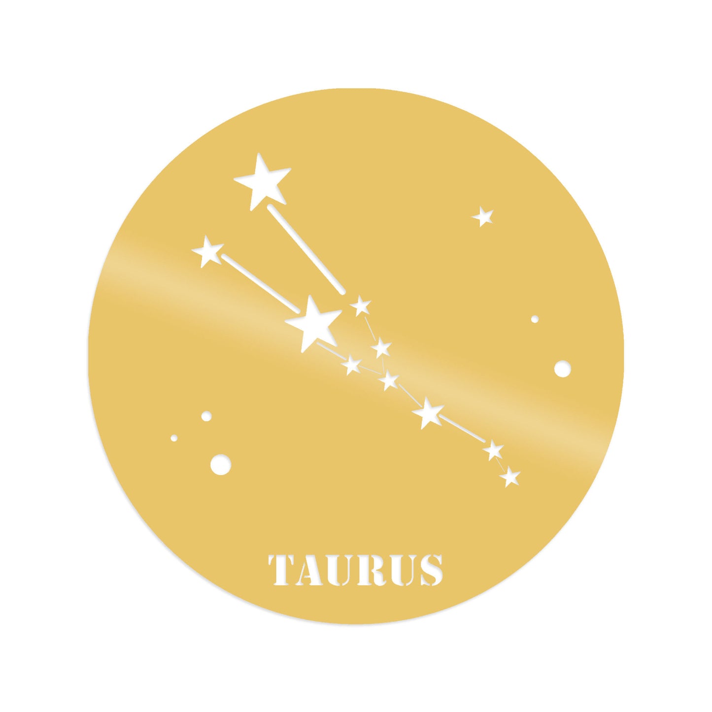 Taurus Horoscope - Gold - Decorative Metal Wall Accessory