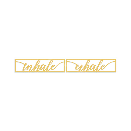 İnhale Exhale - Gold - Decorative Metal Wall Accessory