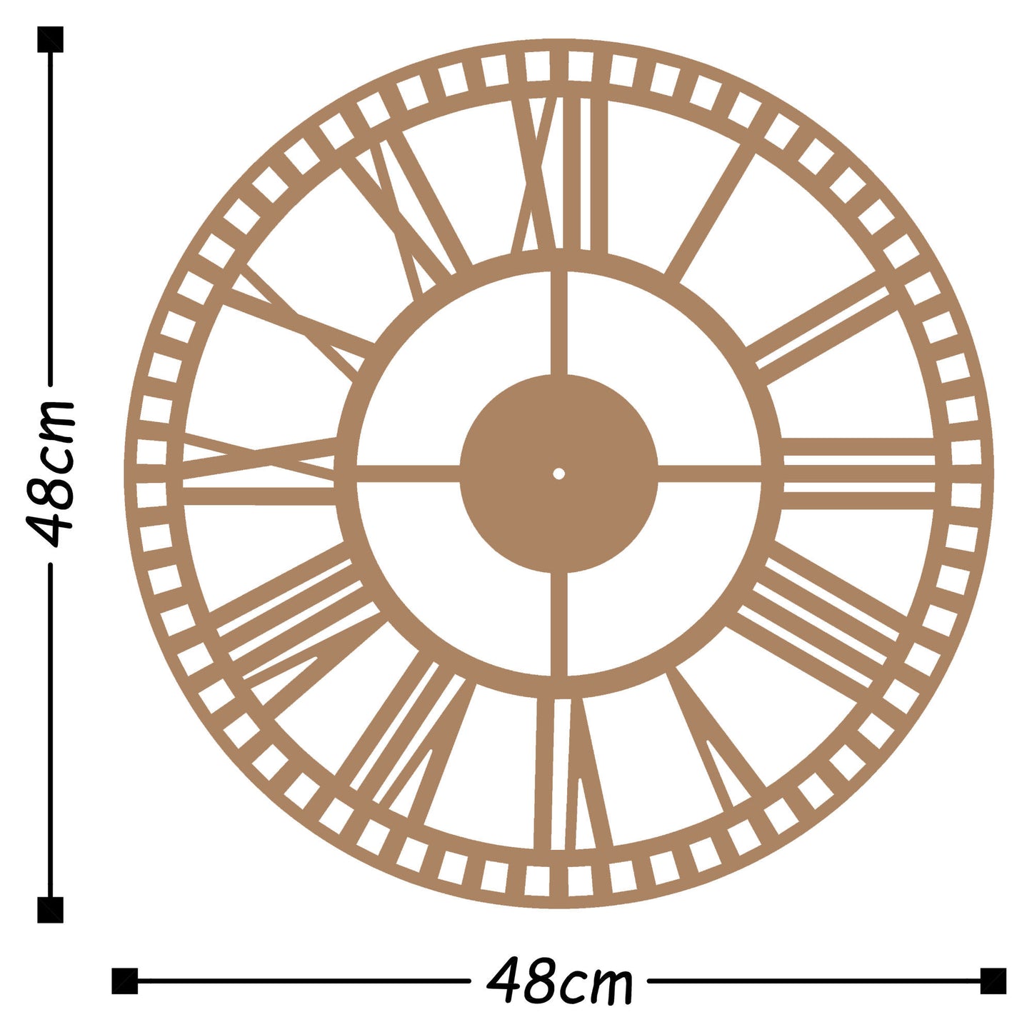 Metal Wall Clock 10 - Copper - Decorative Metal Wall Clock