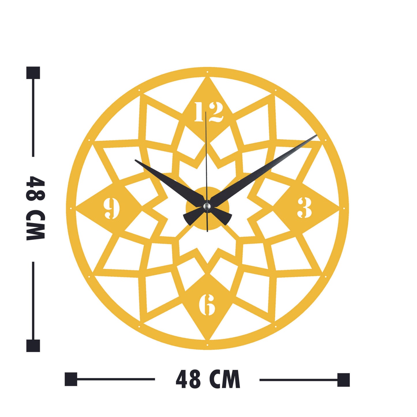 Metal Wall Clock 19 - Gold - Decorative Metal Wall Clock