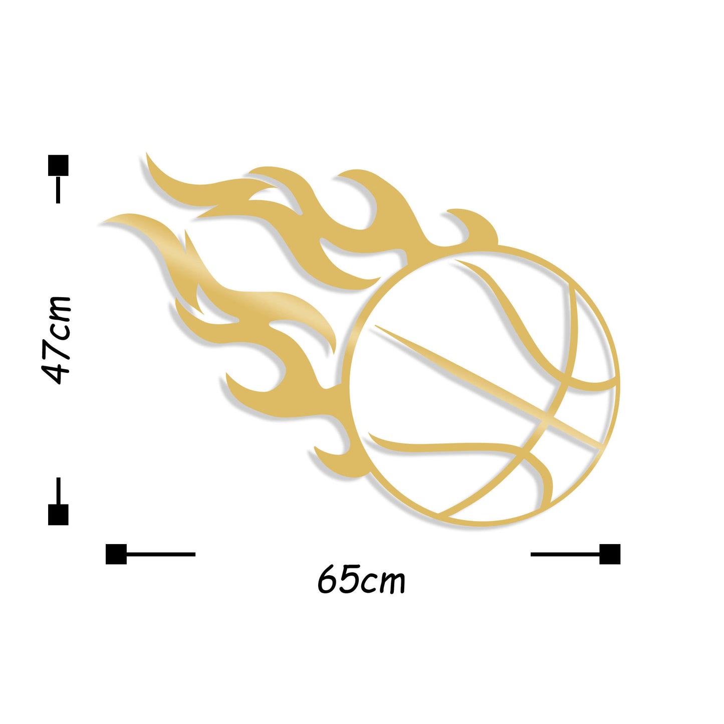 Fireball - Gold - Decorative Metal Wall Accessory