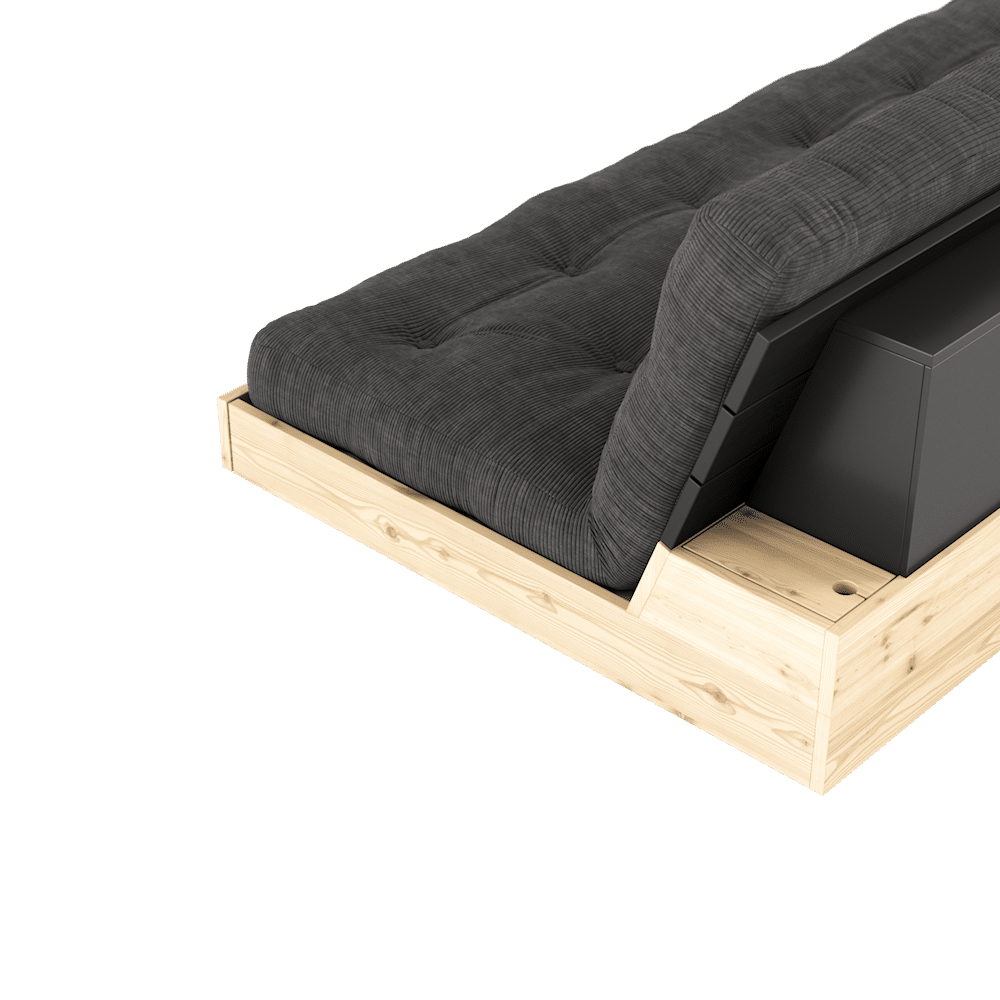 Base Black Night Lacquered W. 5-Layer Mixed Mattress Beige