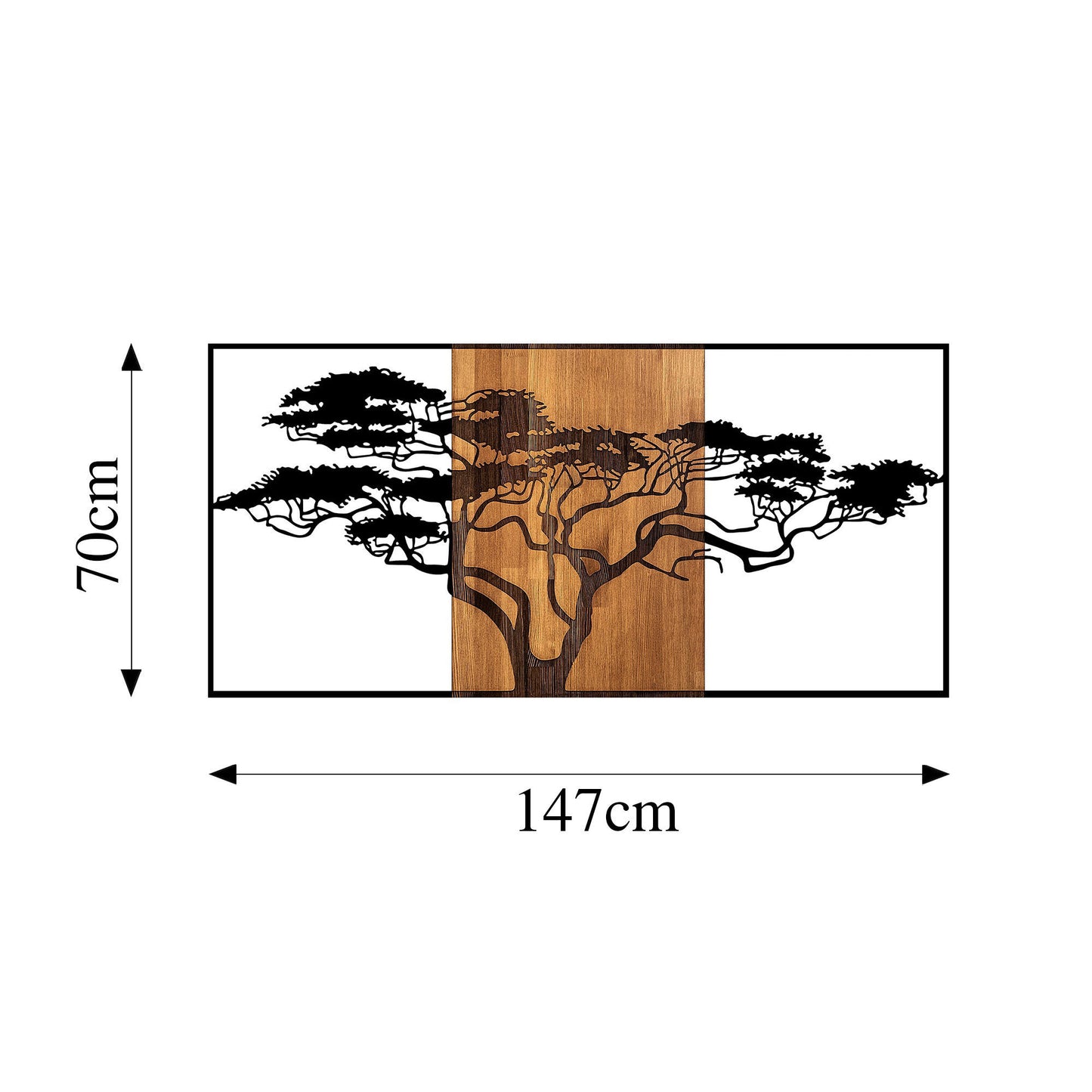 Acacia Tree - 328 - Dekorativt trævægstilbehør