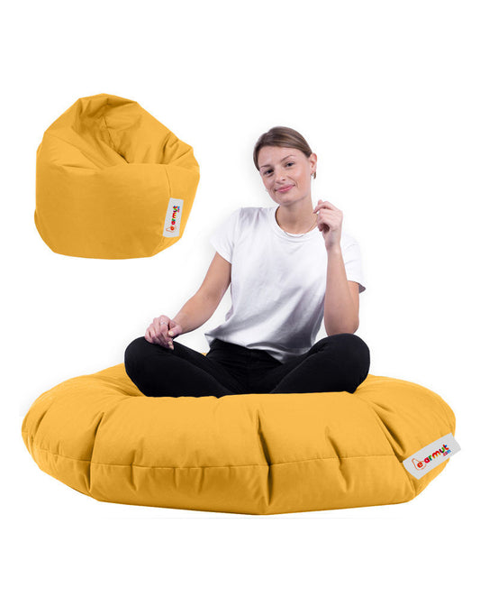 Iyzi 100 Cushion Puf - Gul - Havebønnepose