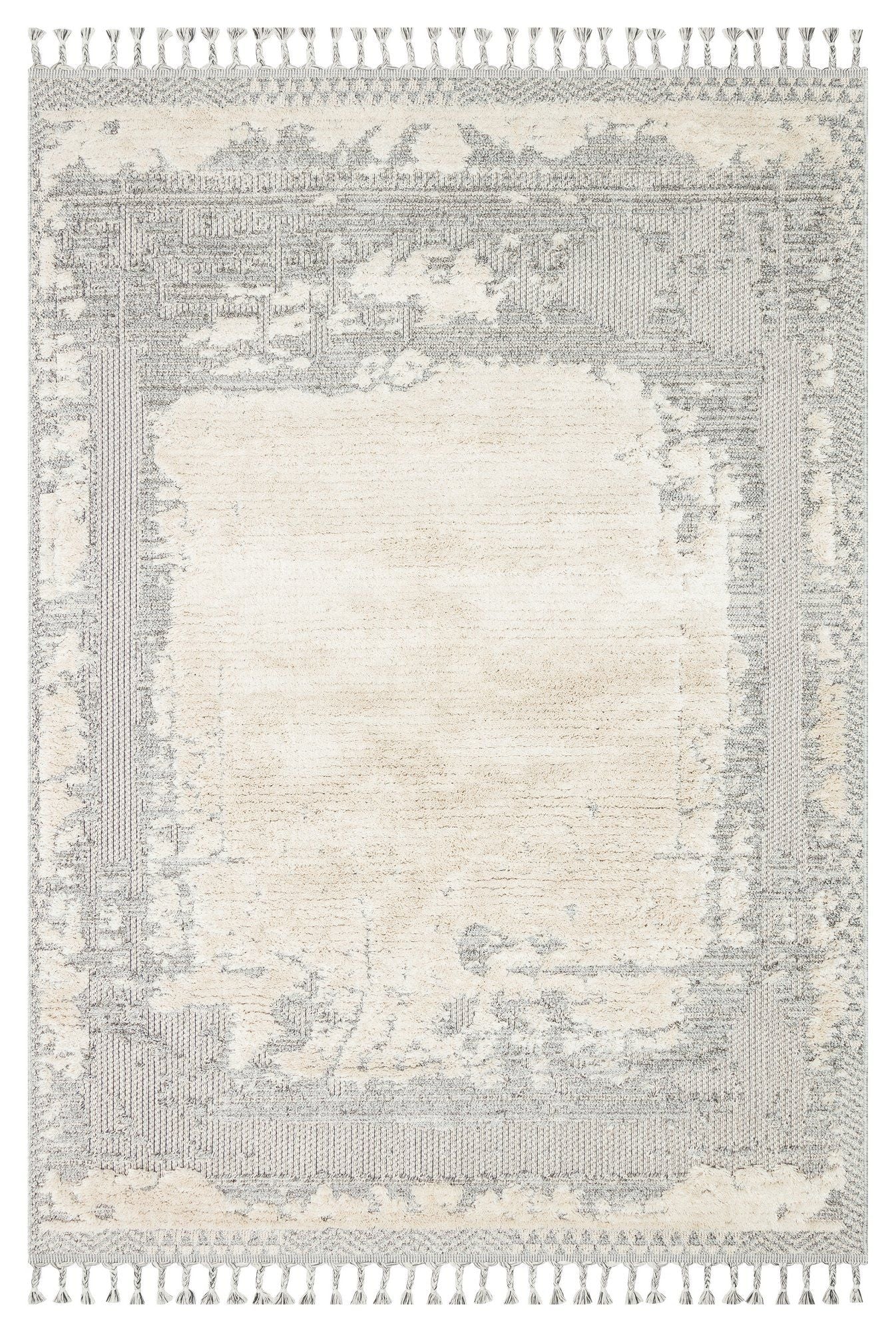 Sdy 02 - White, Grey - Hall Carpet (80 x 300)
