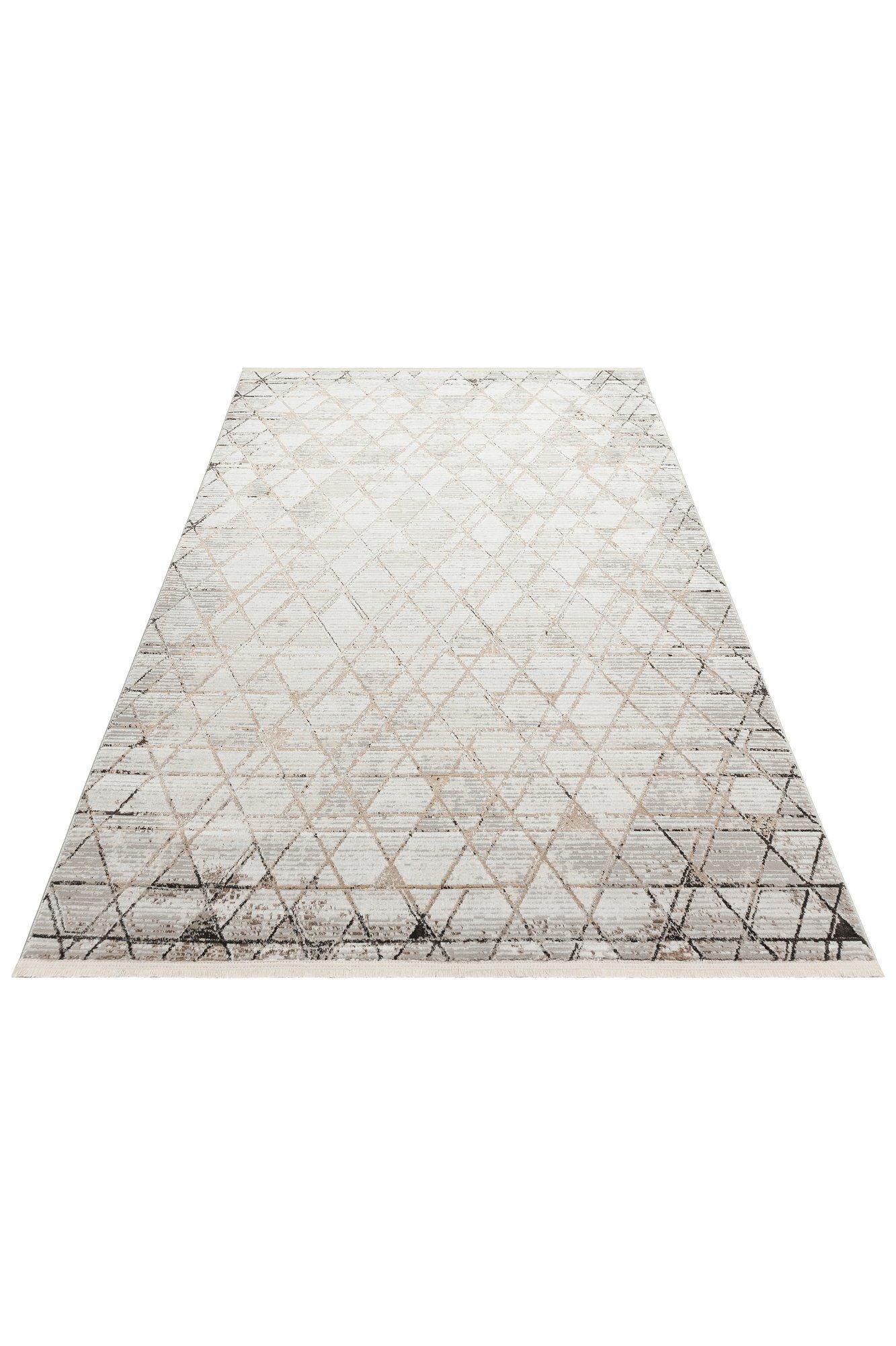 Tly 01 - Grey, Beige - Carpet (160 x 230)
