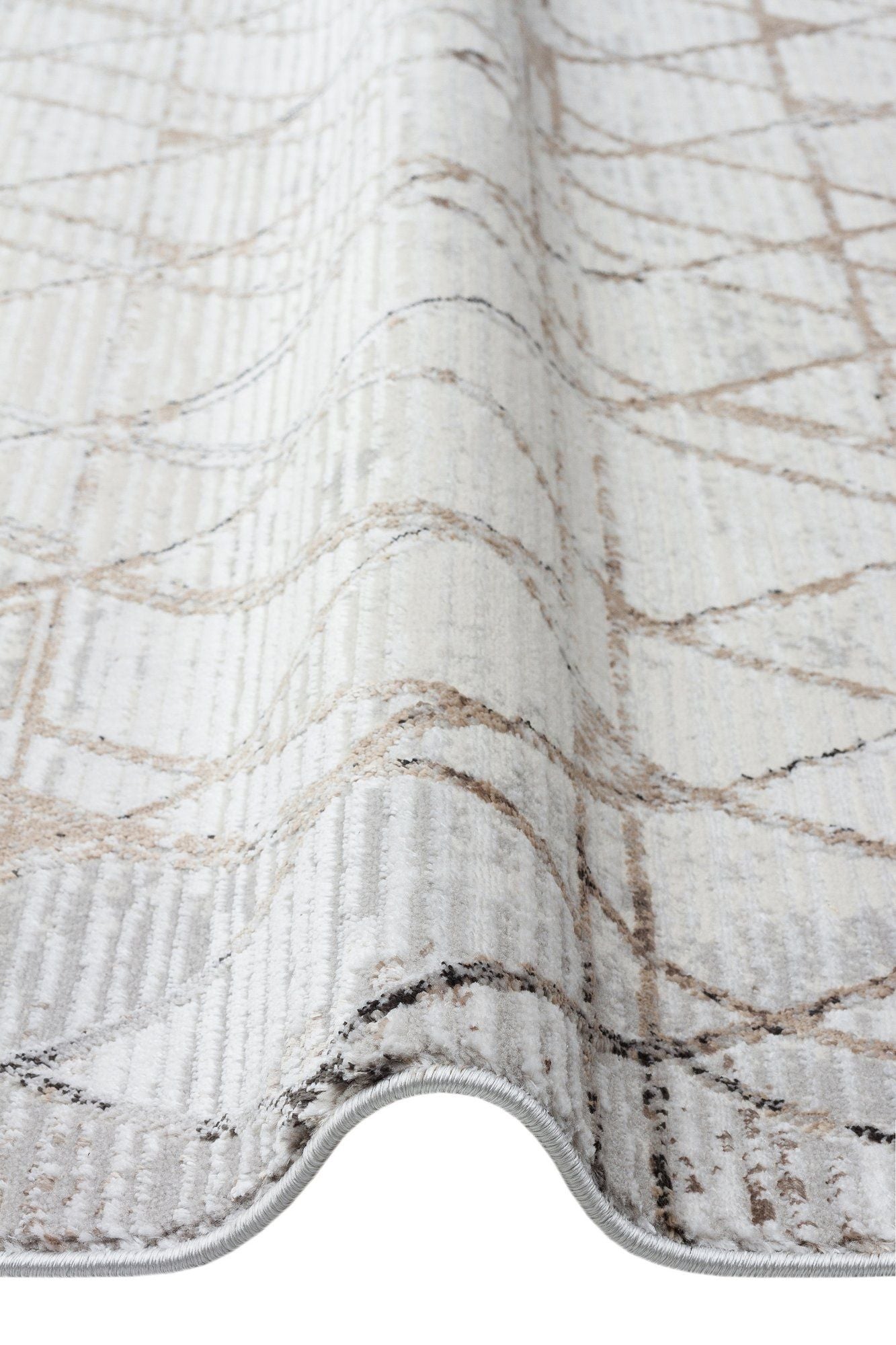 Tly 01 - Grey, Beige - Carpet (160 x 230)