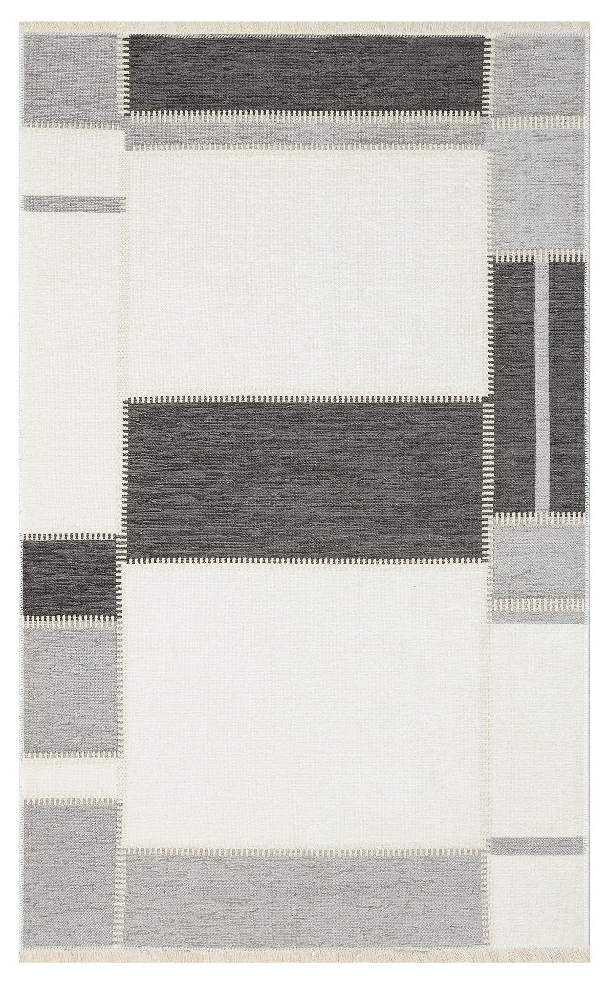 Nk 08 - Grå, antracit - Hall tæppe (75 x 200)