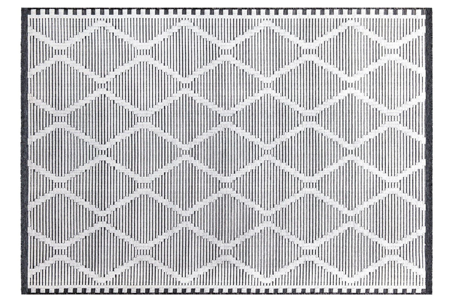 65296 Meridyen - sort, hvid - tæppe (98 x 200)