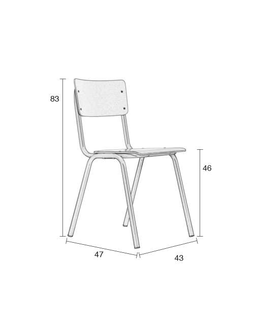 Zuiver | CHAIR BACK TO SCHOOL MATTE OLIVE Default Title