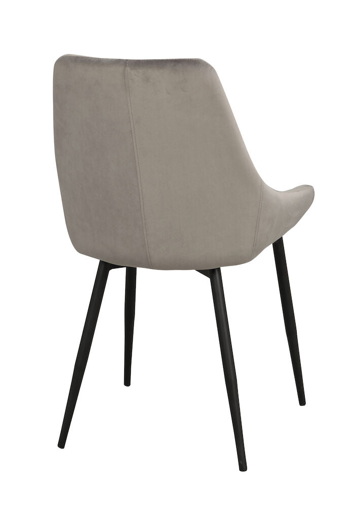 Rowico | Sierra stol grå sammet/svarta metall ben Default Title