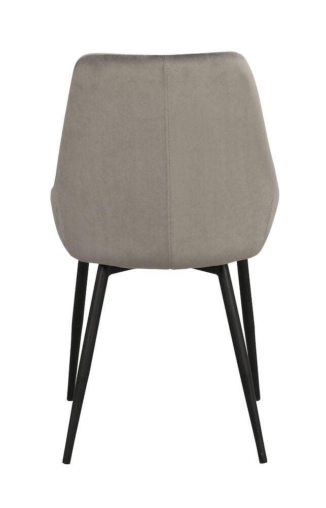 Rowico | Sierra stol grå sammet/svarta metall ben Default Title