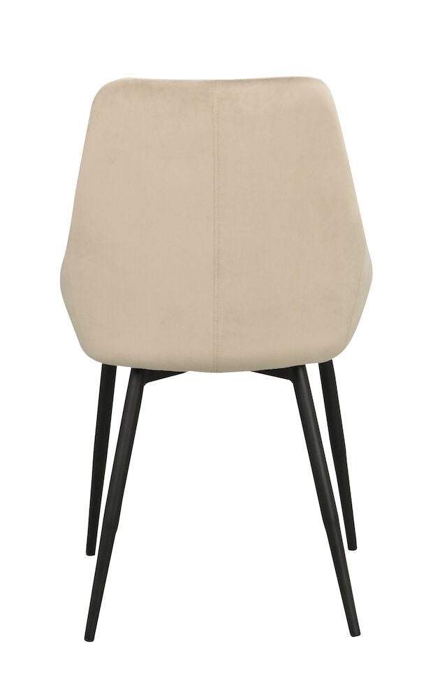 Rowico | Sierra stol beige sammet/svarta metall ben Default Title