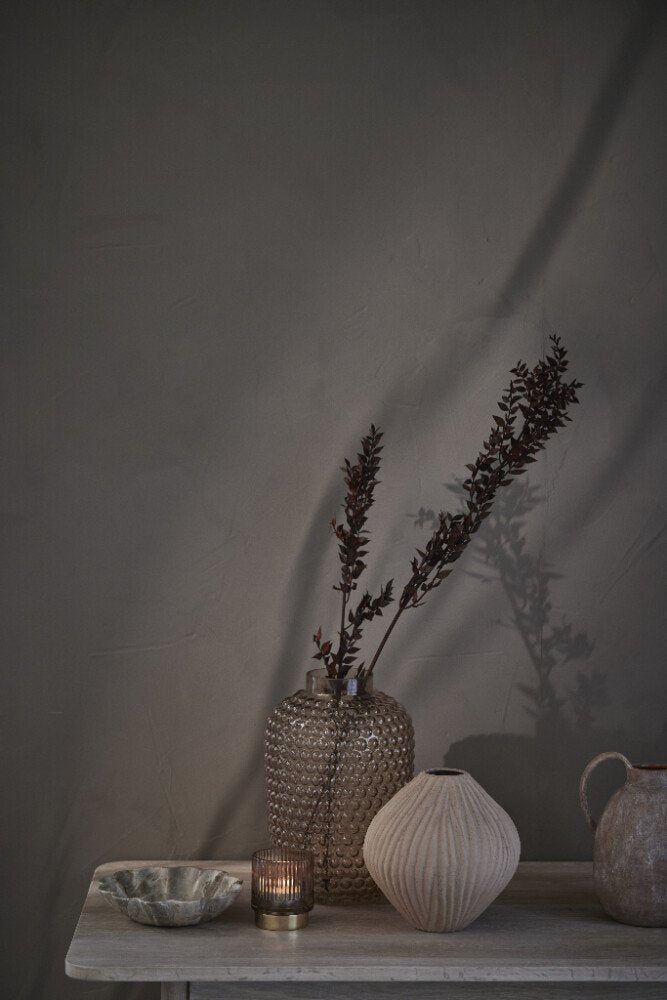 Dorinia vase H29 cm. gyldenbrun