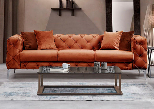 Como - Orange - 3-personers sofa