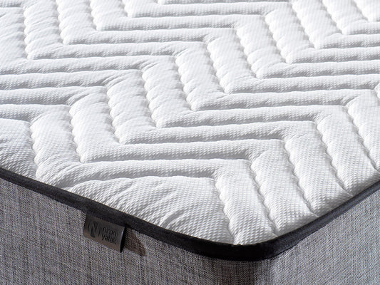 Sølv - Grå (100 x 200) - Enkelt madras, bund og sengegavl