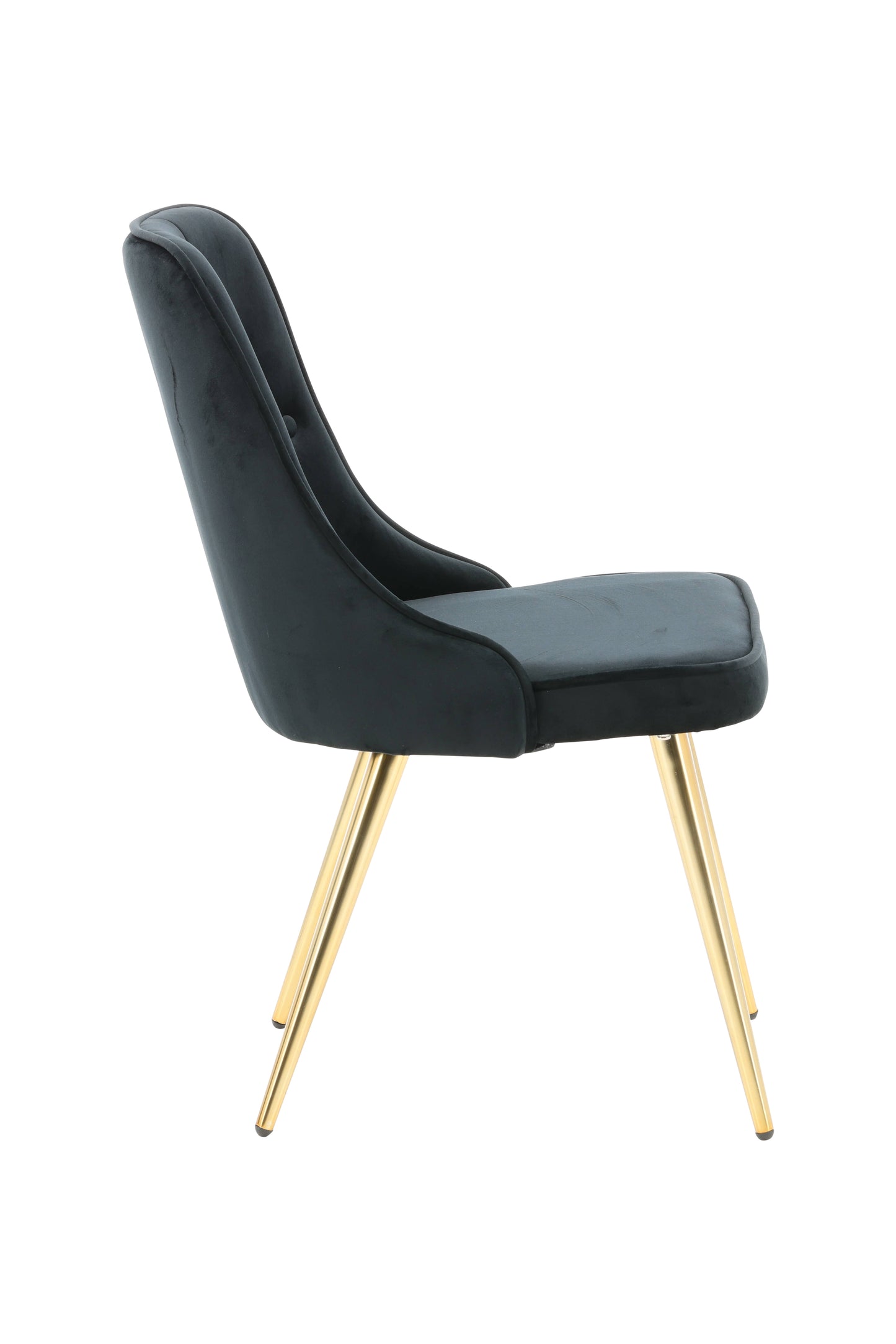 Venture-Design | Deluxe-Stuhl aus Velours – Beine aus schwarzem/mattiertem Messing