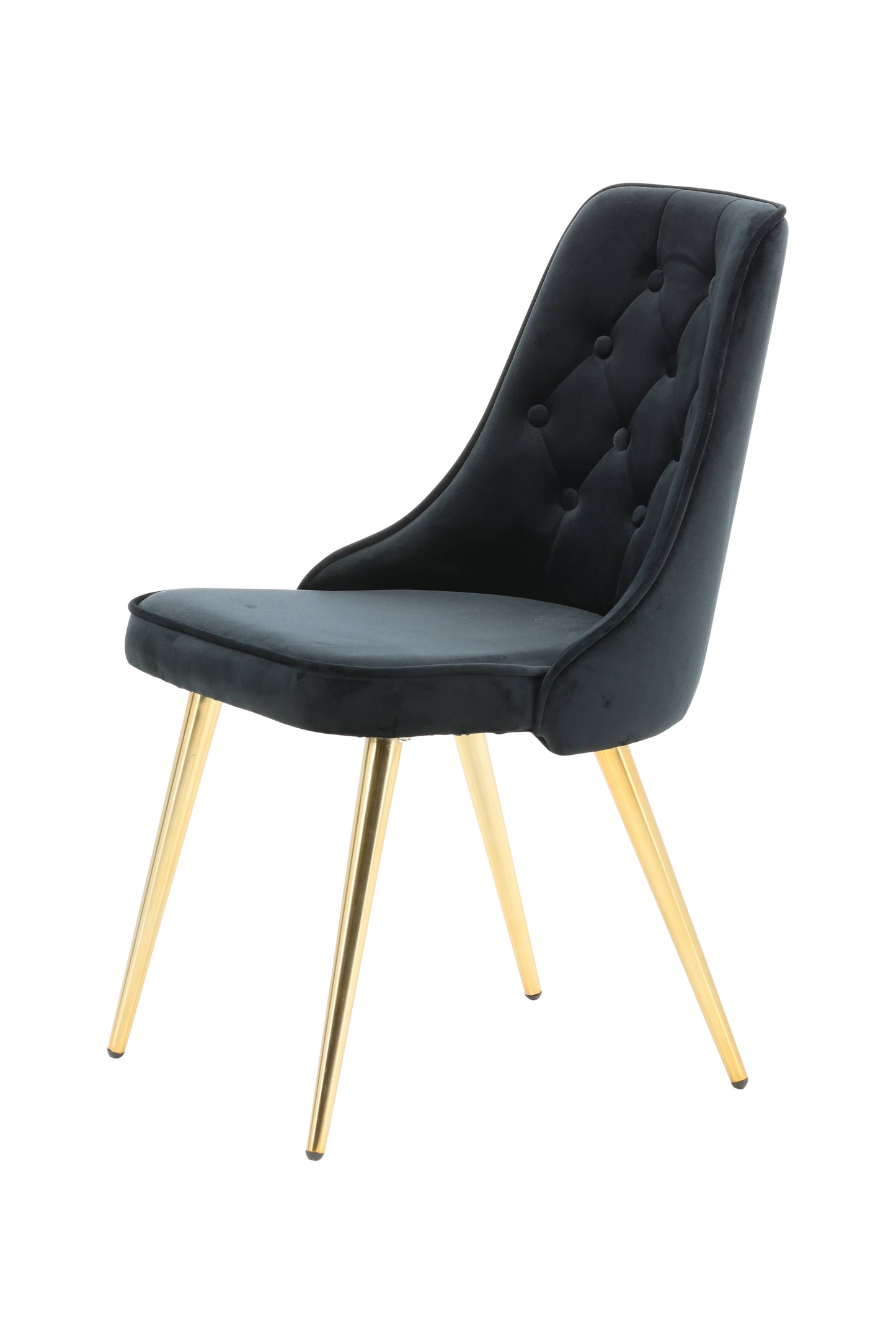 Venture-Design | Deluxe-Stuhl aus Velours – Beine aus schwarzem/mattiertem Messing