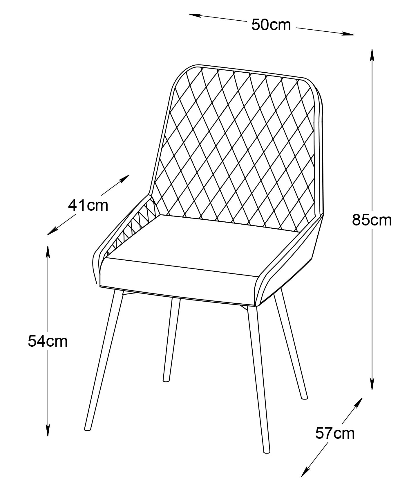 Einzigartige Möbel | Milton Esszimmerstuhl - Blau