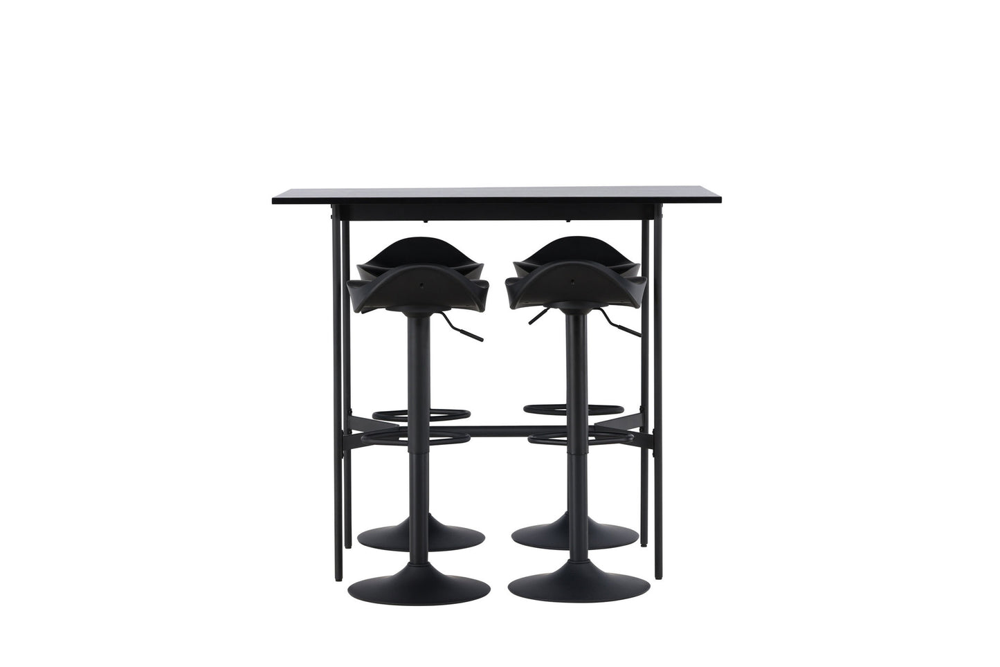 Rax Bar Table 120*60 - Sort / sort MDF +Adesto Bar Chair - Black / Matte sort ABS _4