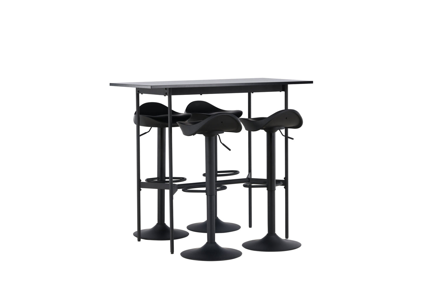 Rax Bar Table 120*60 - Sort / sort MDF +Adesto Bar Chair - Black / Matte sort ABS _4
