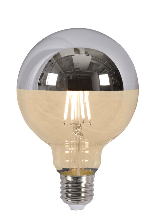 LED-Glühbirne Globe Filament Top Spiegel Silber Durchmesser 9,5 x H. 14 cm E27