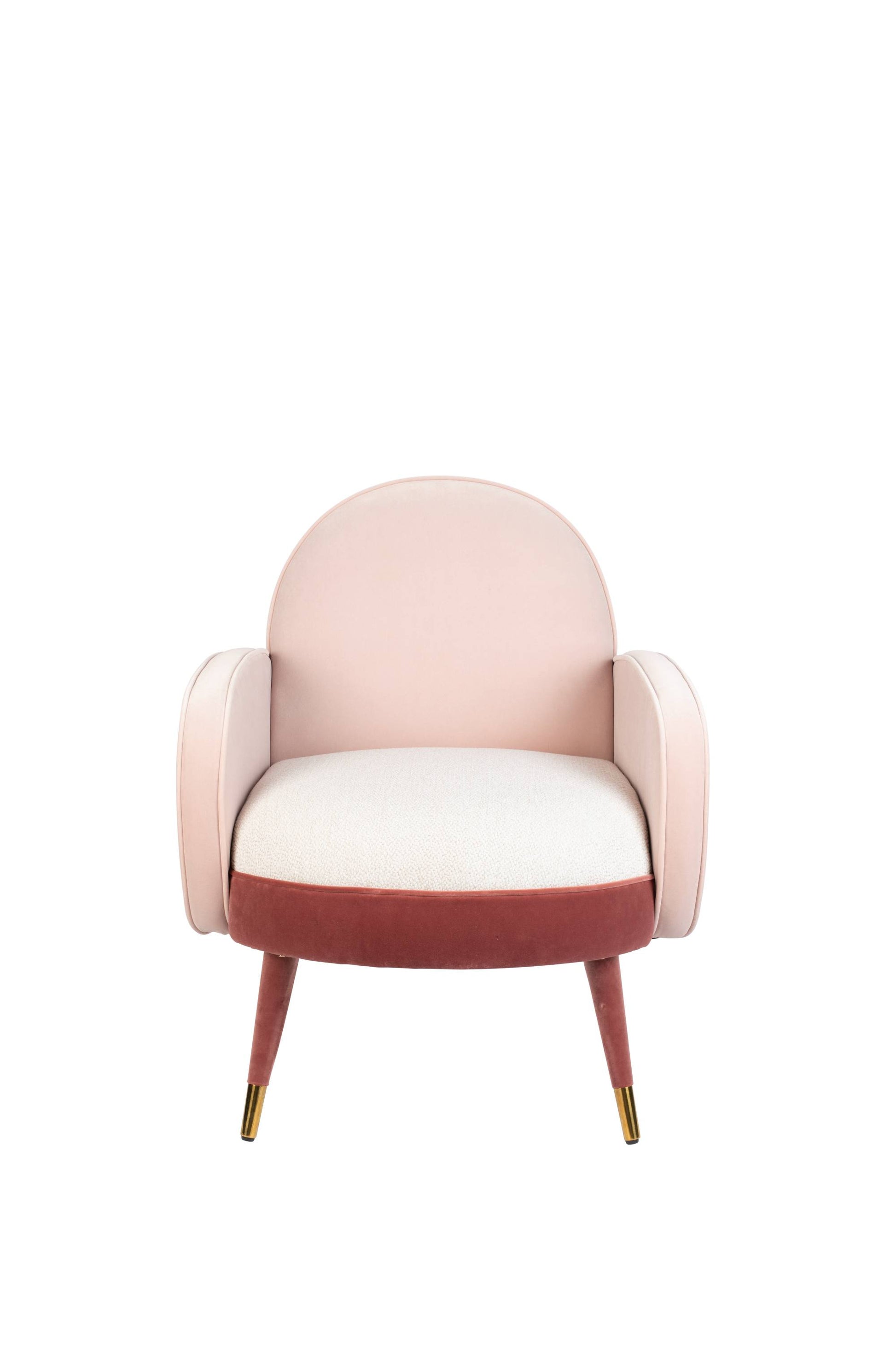 Zuiver | LOUNGE CHAIR SAM PINK/WHITE FR Default Title