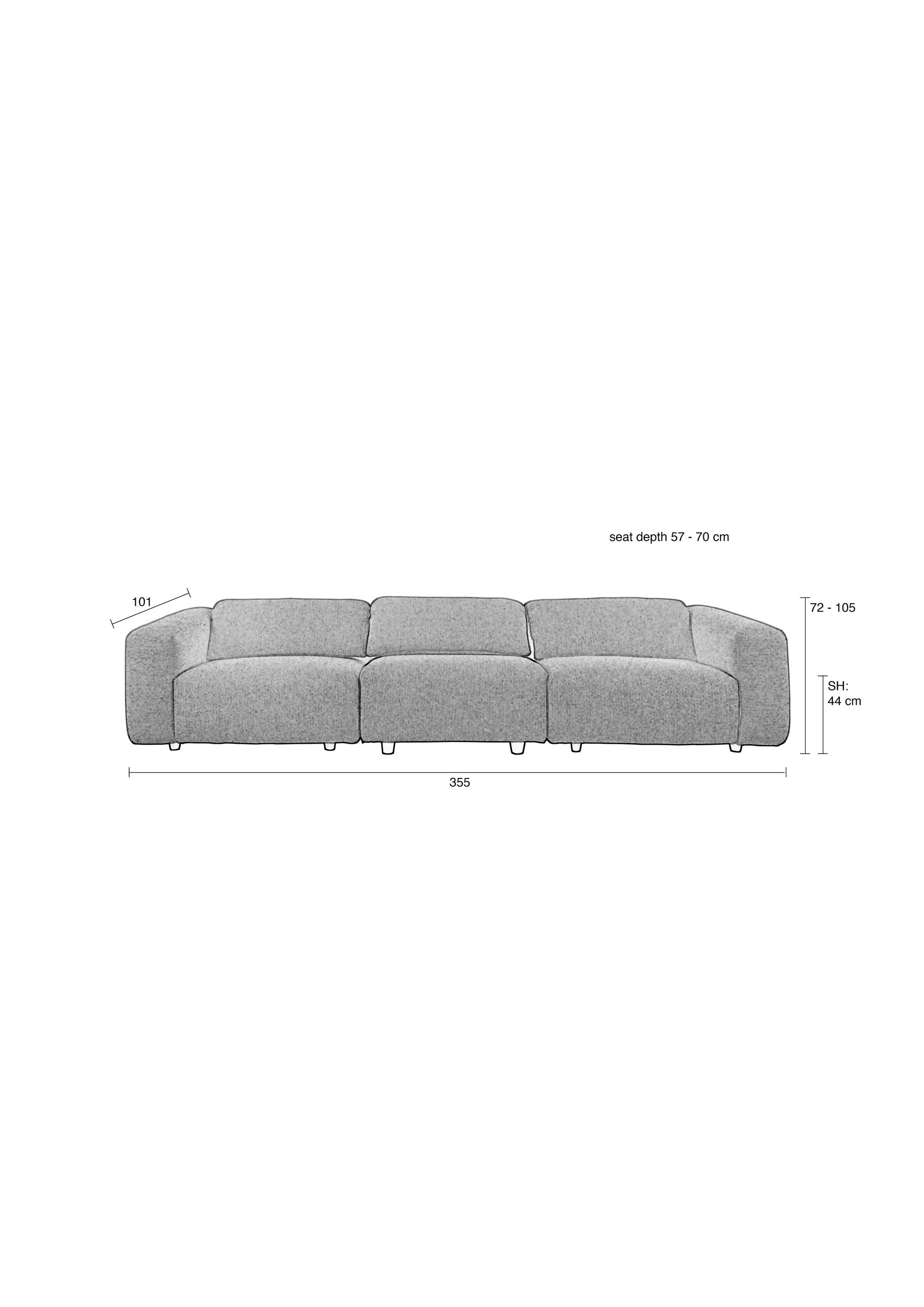 Zuiver | SOFA WINGS 4,5-SEATER CARAMEL Default Title